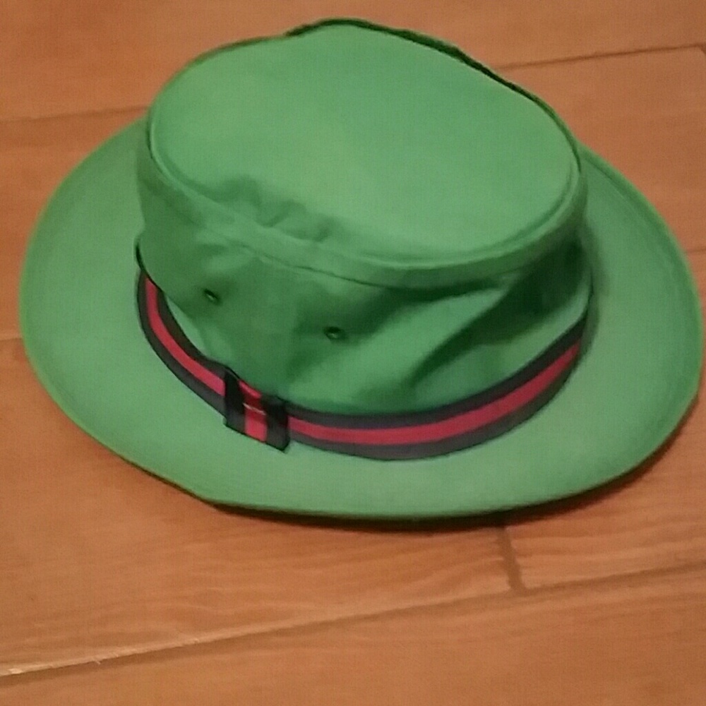 Vintage Dobbs Green Boater Hat size 7/8